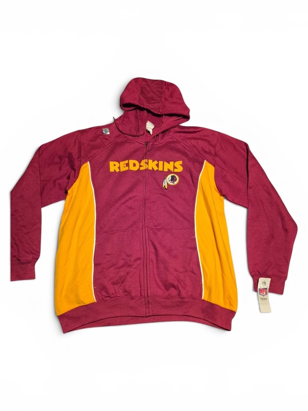 NFL Redskins Maroon & Gold Full-Zip Hooded  Knit Jersey Jacket